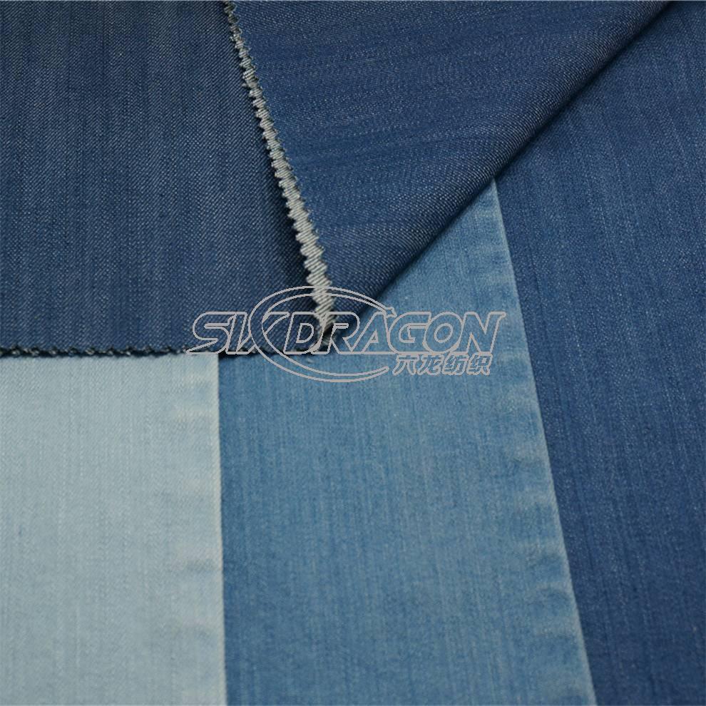 indigo cotton spandex denim woven fabric