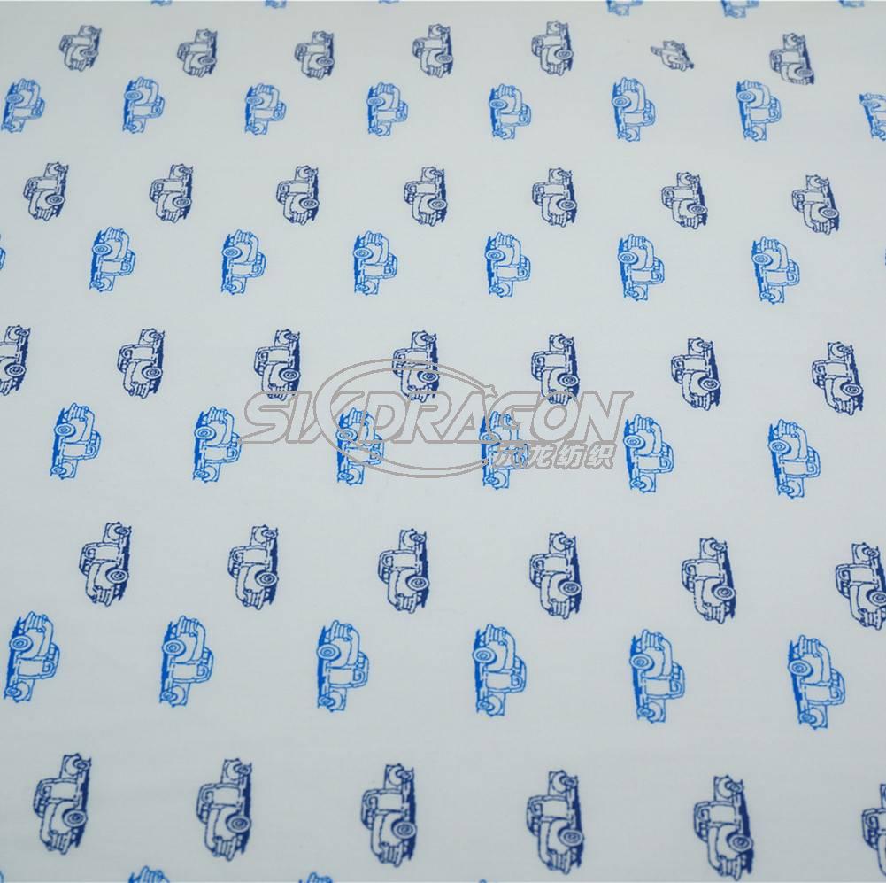 Cotton polyester blend printed shirt fabric